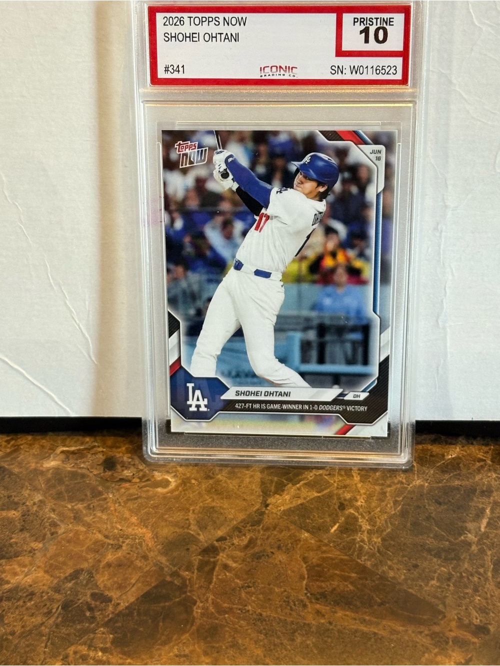 Topps Shohei Ohtani Card - White, Blue & Red Accents